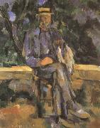 Paul Cezanne mannen vergadering painting